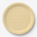 Search for yellow gingham plates Rustic
