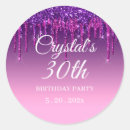 Search for happy birthday in purple stickers Celebration