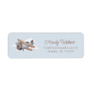 Search for airplane birthday return address labels Aeroplane