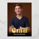 Search for senior class graduation invitations Gold foil