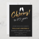 Search for formal 80th birthday invitations Elegant