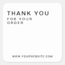 Search for square thank you stickers Black