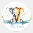 Search for elephant boy shower stickers White