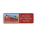 Search for red barn return address labels Rural