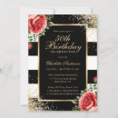 Search for red and gold 50th birthday invitations Floral