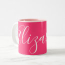 Search for plain bright pink mugs For her
