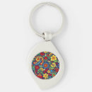 Search for paisley design key rings Flower