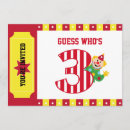 Search for circus 3rd birthday invitations Third