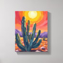 Search for watercolor cactus art Sunset