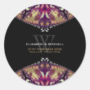 Search for gold damask wedding stickers Purple