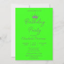 Search for silver and green sweet 16 invitations Princess