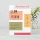 Search for color block invitations Colorful