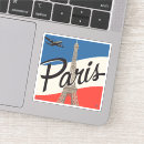 Search for vintage french design stickers Eiffel tower