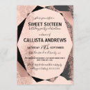 Search for geometric sweet 16 invitations Elegant chic