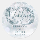 Search for snowflake wedding stickers Thank you
