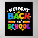 Search for teachers welcome back to school posters First day of school