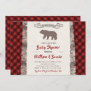 Search for red and black plaid baby shower invitations Winter