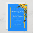 Search for blue flowers birthday invitations Nature