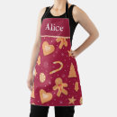 Search for gingerbread aprons Red