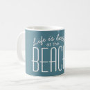 Search for lifes better at the beach mugs Typography