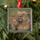 Search for wild animals christmas tree decorations Serengeti national park