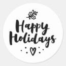 Search for happy holidays stickers Black