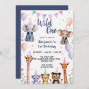 Search for wild one boy invitations Rainbow