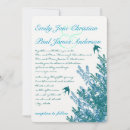 Search for aqua blue floral wedding invitations Vintage