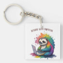 Search for sloth key rings Watercolor