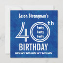 Search for black blue man birthday invitations Modern
