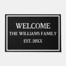 Search for newlywed doormats Black and white