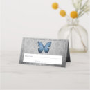 Search for butterflies place cards Blue