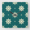 Search for ships wheel clocks Blue