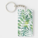 Search for leaf rectangular key rings Watercolor