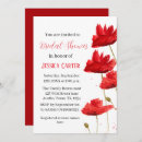 Search for red poppy bridal shower invitations Poppies