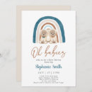 Search for twin baby boy shower invitations Boho