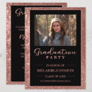 Search for rose gold glitter graduation invitations Party