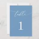 Search for dusty blue table cards Minimalist table number