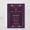 Search for elegant dinner birthday invitations Gold