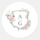 Search for floral initials stickers Monogram crest