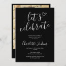 Search for lets celebrate the graduate invitations Black and white
