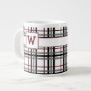 Search for red and white plaid mugs Black