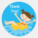 Search for pool party thank you stickers Birthday