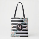 Search for black and white stripes tote bags Girly
