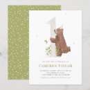 Search for woodland bear invitations Wild one