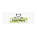 Search for cute panda bear return address labels Funny