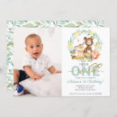 Search for gold 1st birthday invitations Greenery