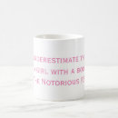 Search for never underestimate mugs Ruth bader ginsburg