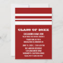 Search for red and white graduation invitations Stripes