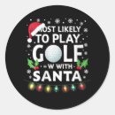Search for golf play stickers Dabbing santa claus